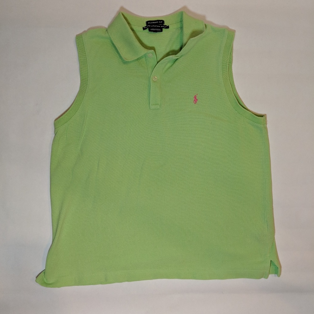 Ralph Lauren Mens Green Polo Vest Medium